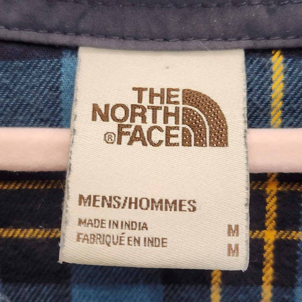 The‎ North Face Men's Plaid Cotton Flannel Button Up Outdoor Hiking Shirt Size M